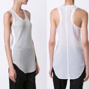Rag & Bone ribbed contrast inset tank top